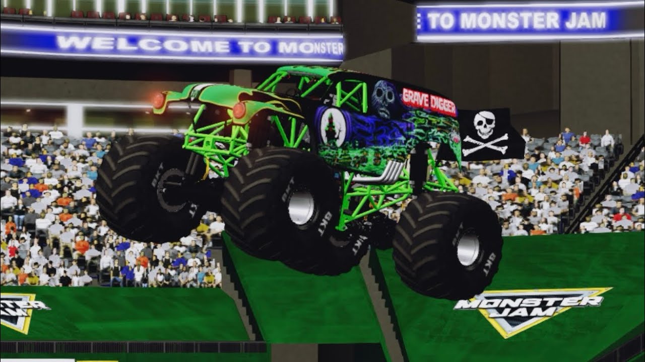 GRAVE DIGGER Monster Jam Freestyle | HOUSTON, TX | BeamNG.drive Monster Jam