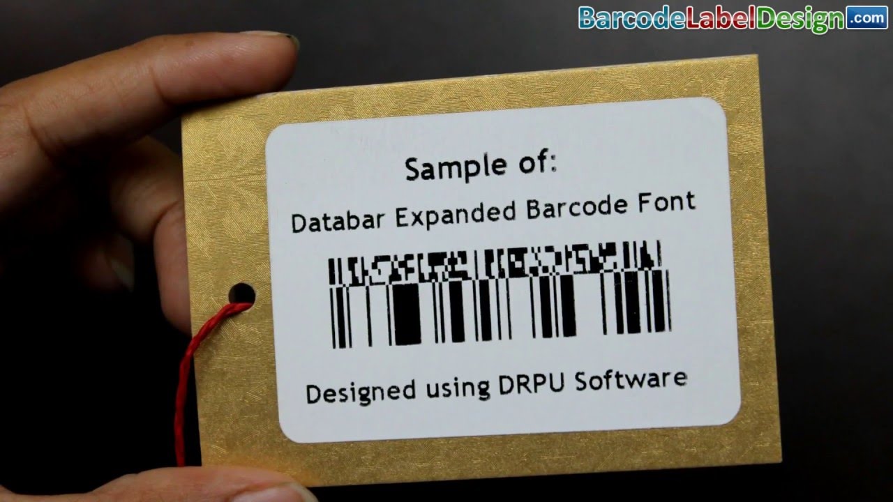 Databar Expanded barcode label design for food industry