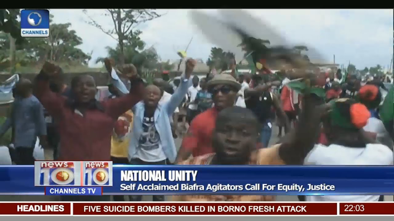News@10: Self Acclaimed Biafra Agitators Protest In Umuahia, Abia State 28/06/17 Pt. 1