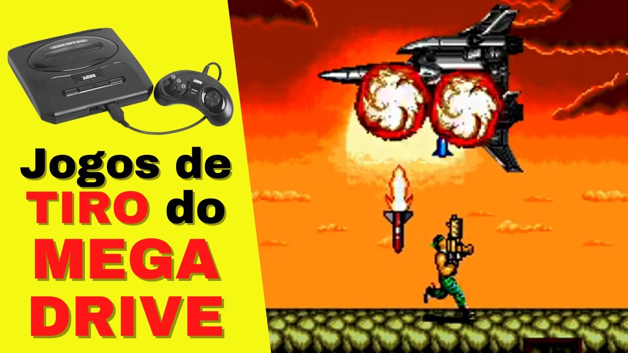 TOP 10   Jogos de TIRO do MEGA DRIVE (Run and Gun)