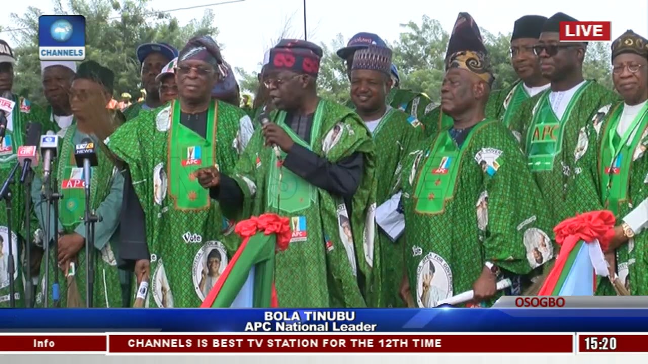 'You've Done Us Proud' Tinubu Tells Aregbesola As APC Rally Support For Oyetola In Osogbo