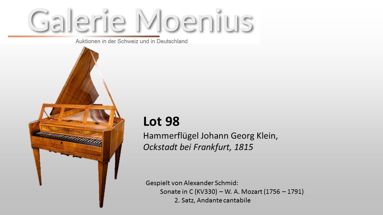 Lot 98: Hammerfl&uuml;gel Johann Georg Klein, Ockstadt bei Frankfurt um 1810