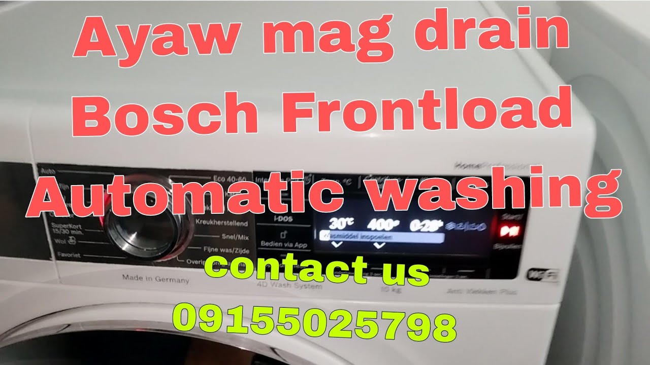 Ayaw mag drain BOSCH frontload Automatic washing Machine