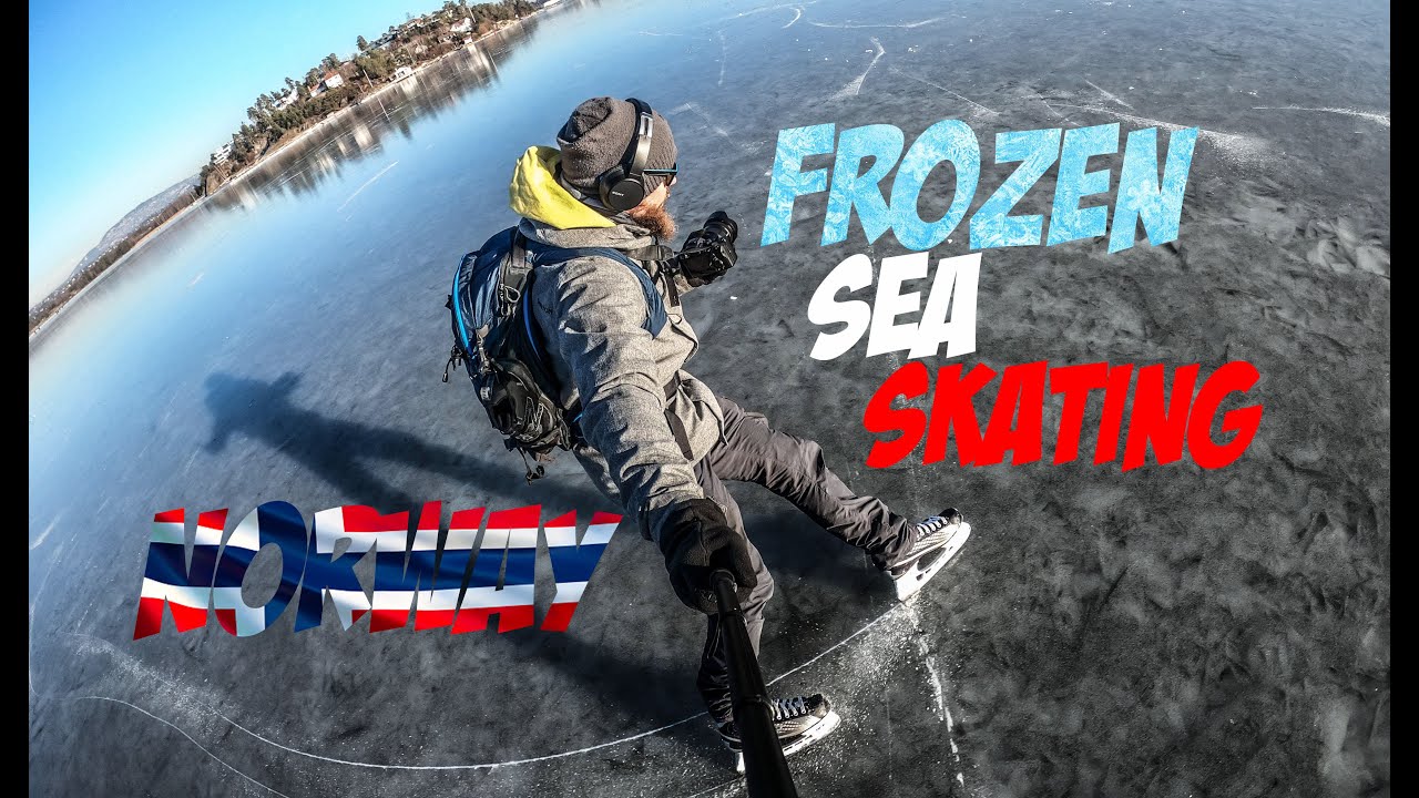 Ice Skating on the North Sea in Norway - 2021