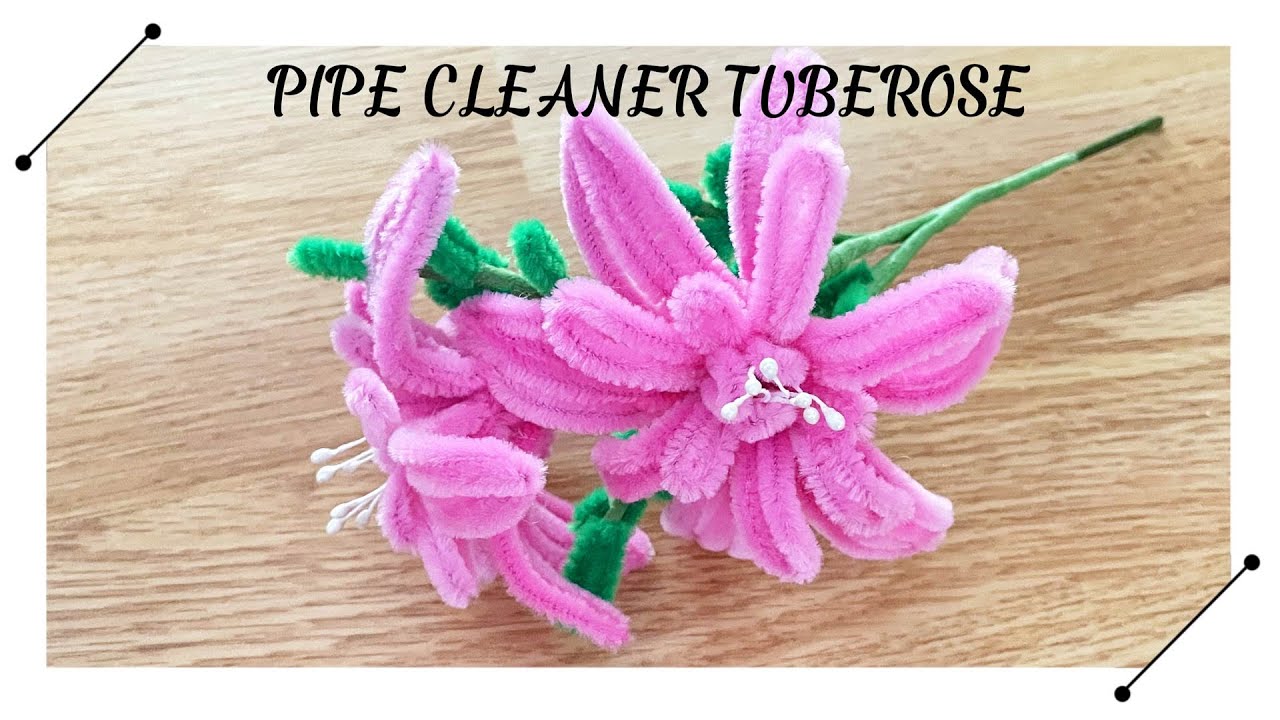 DIY Tuberose Flowers with Pipe Cleaners | Easy Craft Tutorial