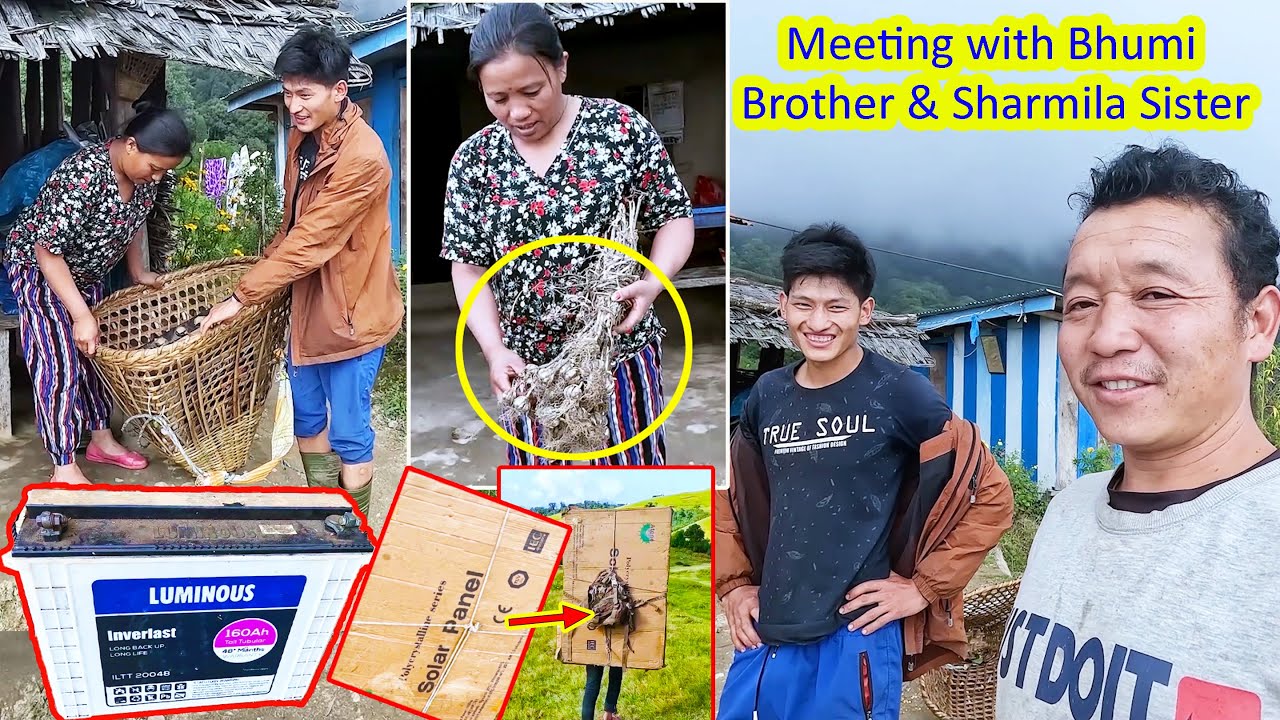 Sanjip & Adhiraj Carrying solar & battery for Bhumi || Sharmila send garlic for Jina@sanjipjinarai