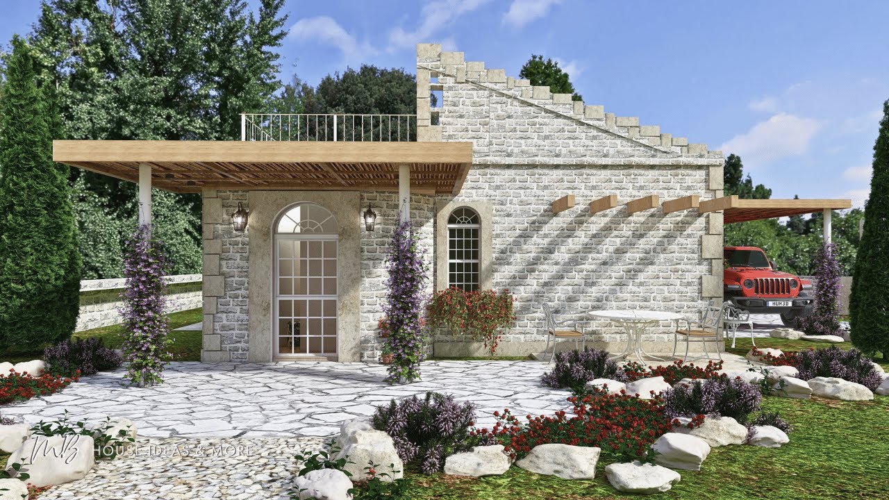 50 sqm Small House Design Idea| Simple & Elegant Italian Farmhouse