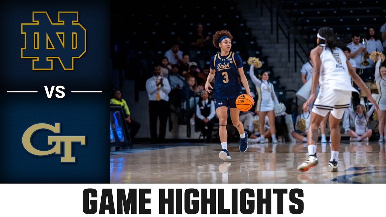 Notre Dame vs. Georgia Tech Game Highlights | 2025-26 ACC Women's Basketball