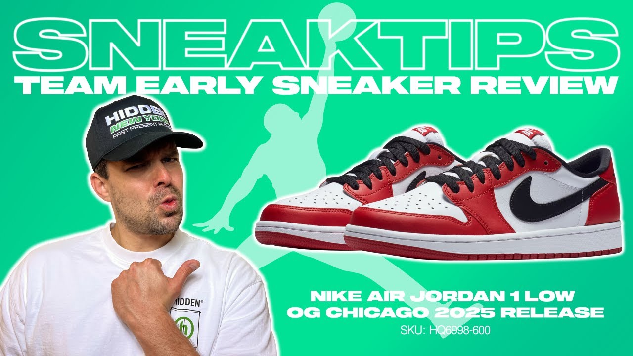 Team Early Air Jordan 1 Low OG Chicago 2025 Release - In Depth Sneaker Review