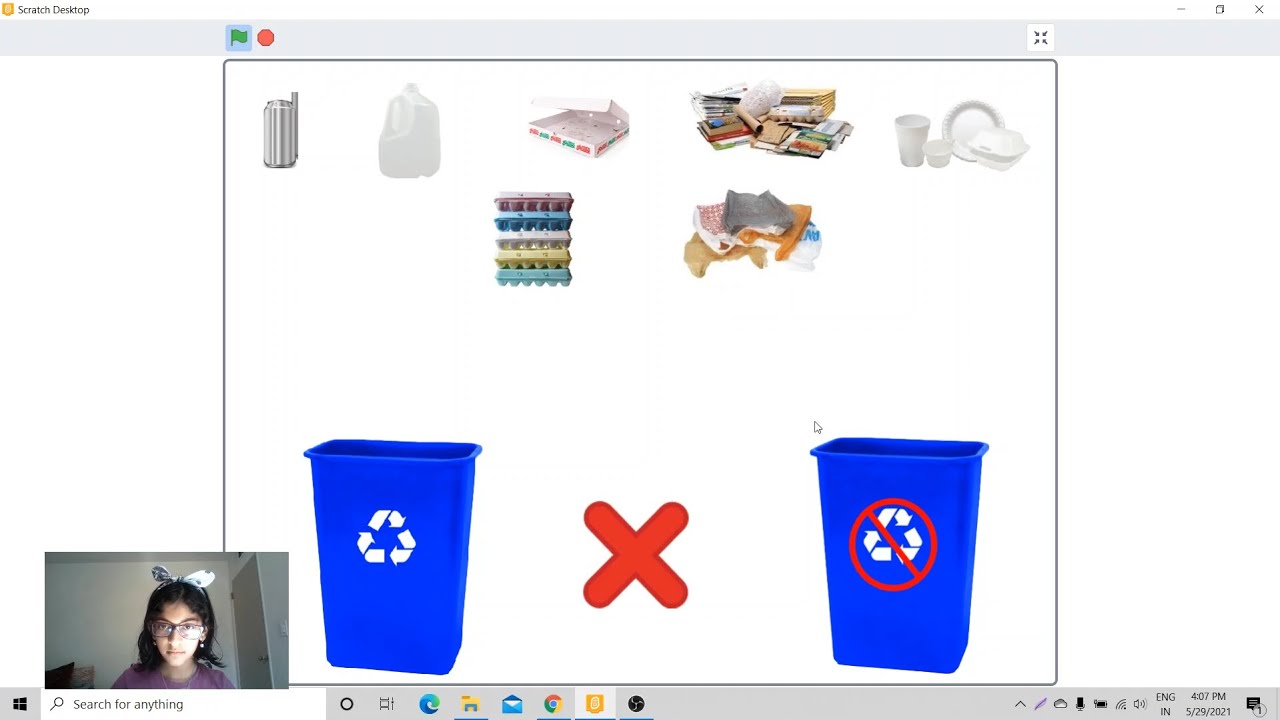 Recyclable Vs Non Recyclable - Scratch Project #scratch #RecyclableVsNonRecyclable #ScratchTutorial