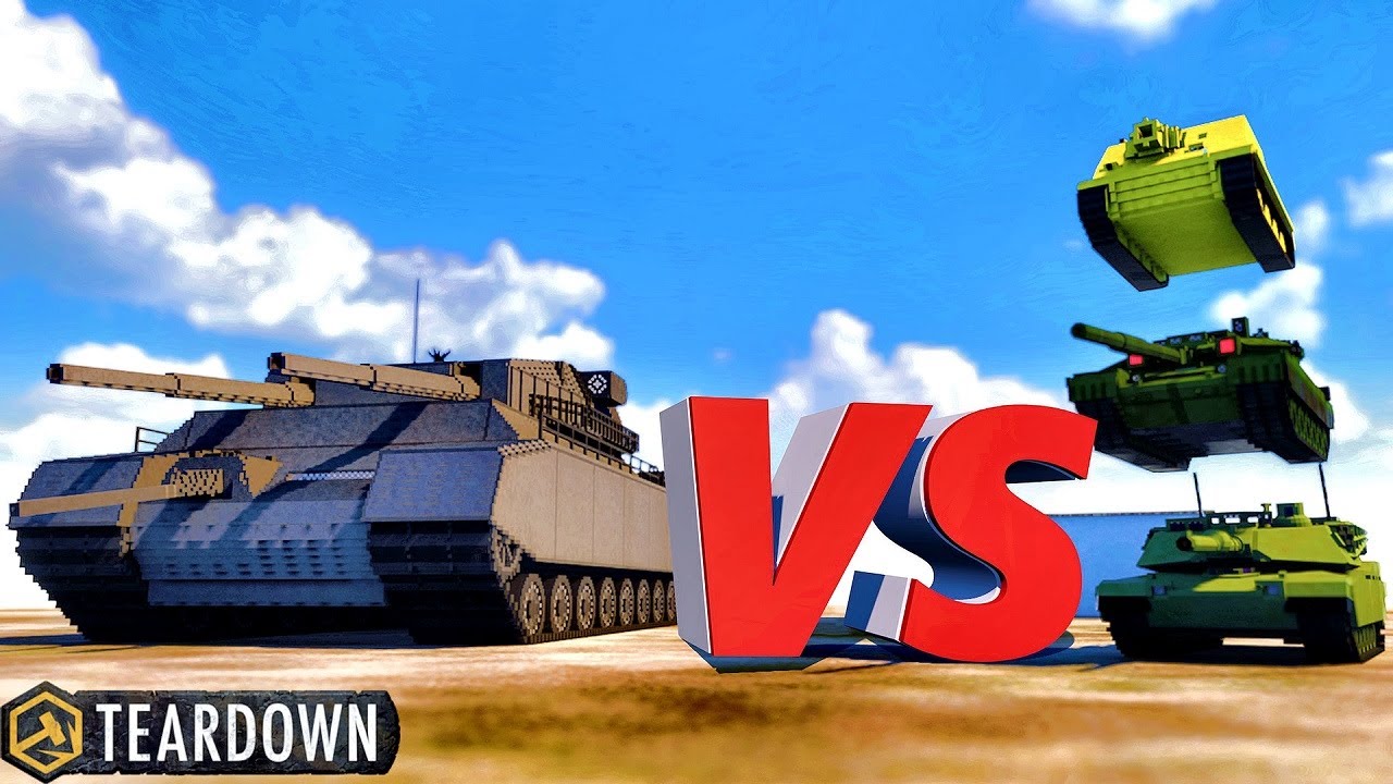 RATTE vs 3 ТАНКА, БИТВА ТАНКОВ в Teardown
