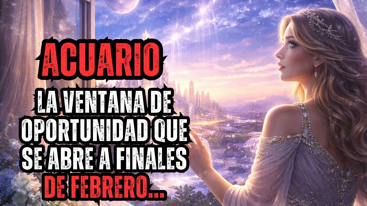 ACUARIO - LA VENTANA DE OPORTUNIDAD QUE SE ABRE A FINALES DE FEBRERO