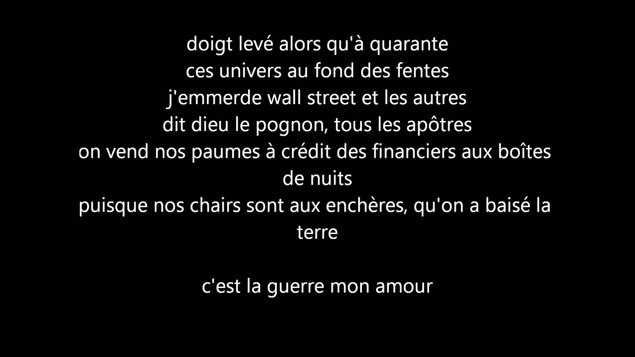 Damien Saez - La fin des mondes (paroles)