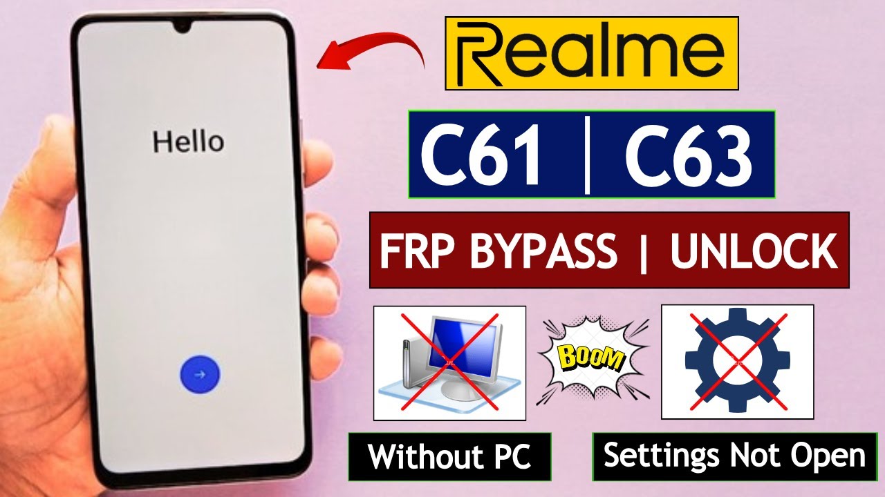 Realme C61 | C63 : Google/Frp Bypass - Android 14 Without Pc | Settings not Open / Share Not Working
