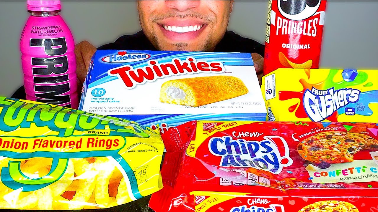 ASMR EATING JUNK FOOD MUKBANG JERRY *INTENSE CRUNCHY FOOD SOUNDS* NO TALKING