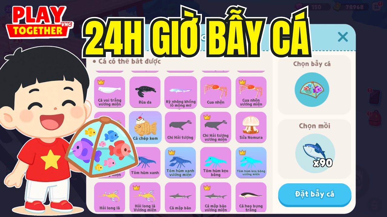 Play Together | Mình Thử 24h Dùng Tính Năng Bẫy Cá Mới Và Cái Kết
