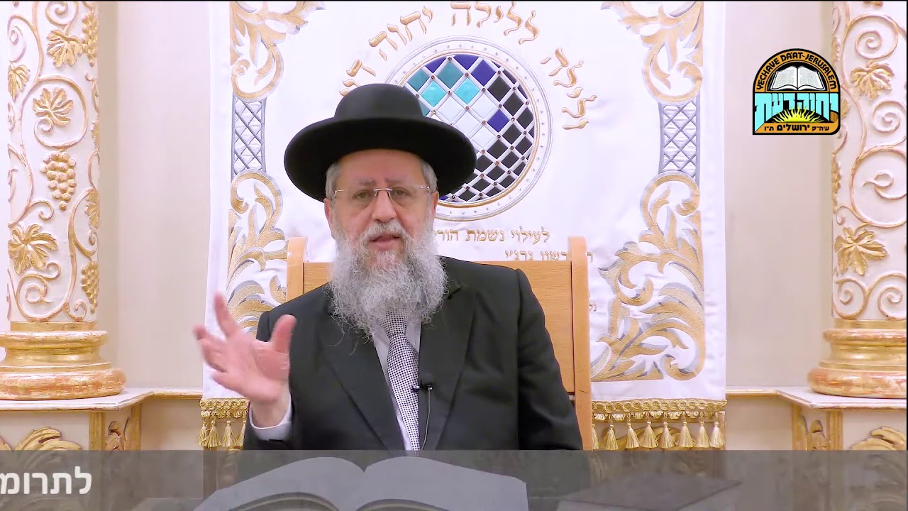 הרב דוד יוסף - פרשת תזריע מצורע: 