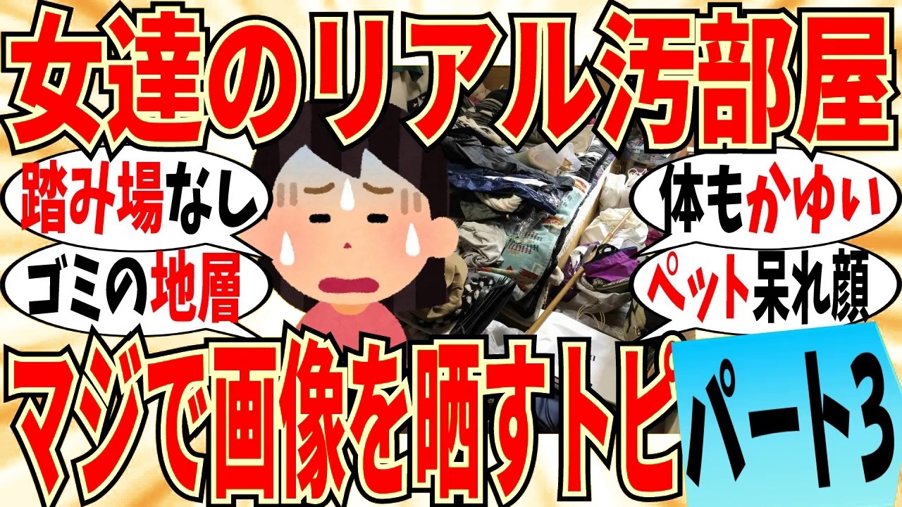 【爆笑】女達が自ら晒した汚部屋の画像がマジでヤバいpart3 ゴミの層が分厚過ぎるｗ【ガルちゃん】