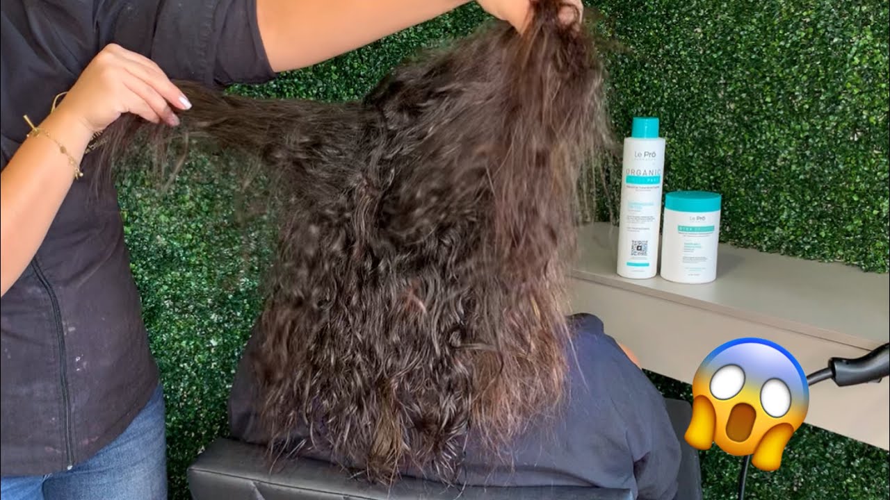 ALISANDO CABELO CACHEADO COM BOTOX SEM FORMOL ORGANIC SINGLE PASS DA LE PRÖ