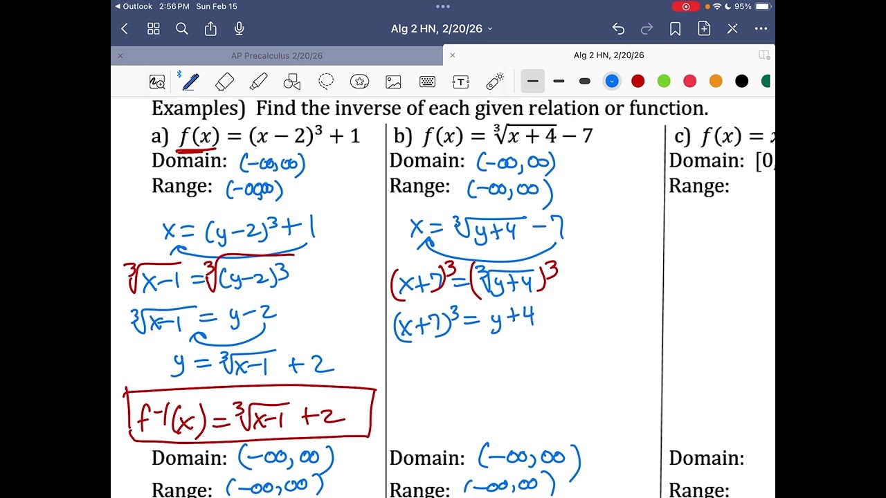 Alg 2 February 20