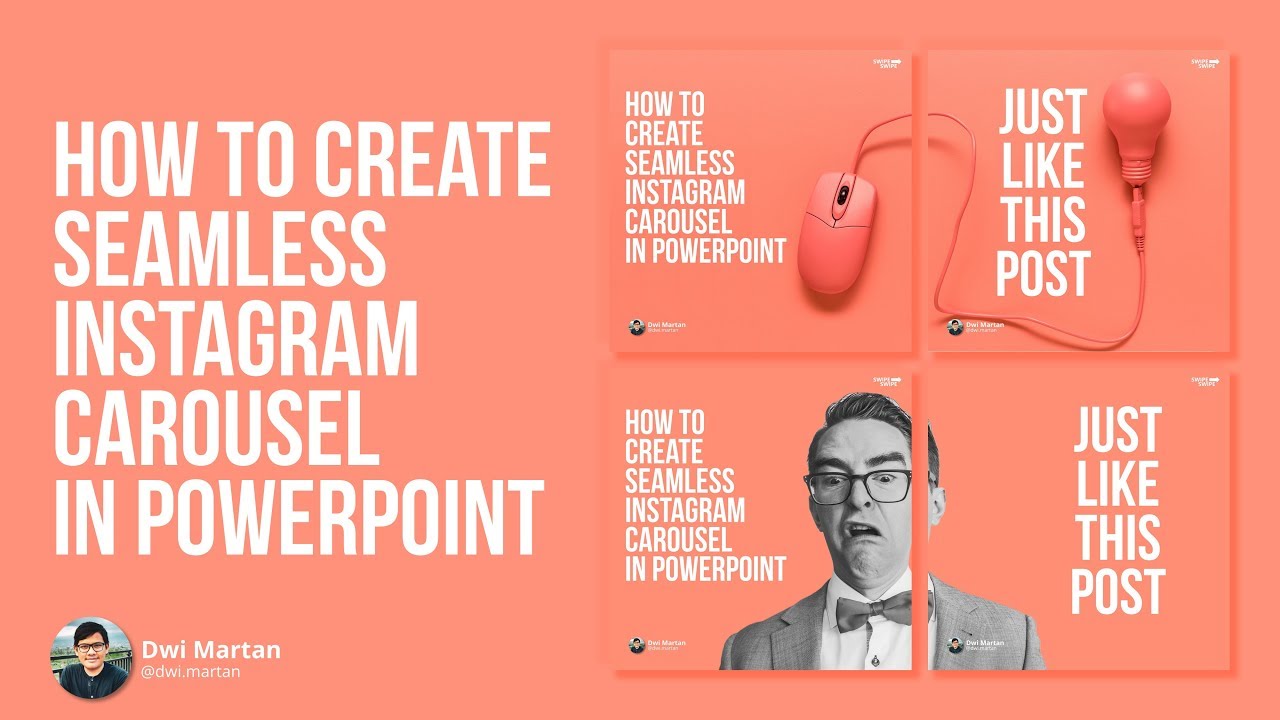 How to create seamless instagram post carousel in PowerPoint (Tutorial))