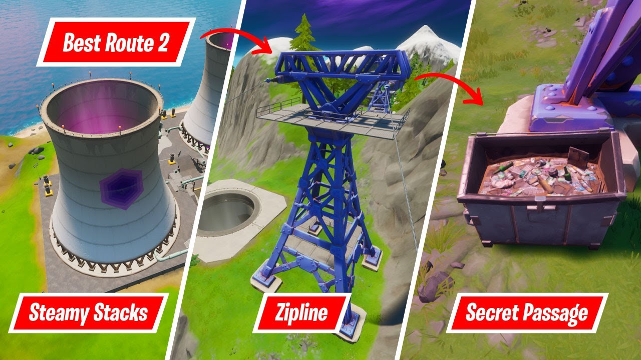 [Easy Route 2] Ride the Steamy Stacks, a Zipline, and use a Secret Passage in a single match