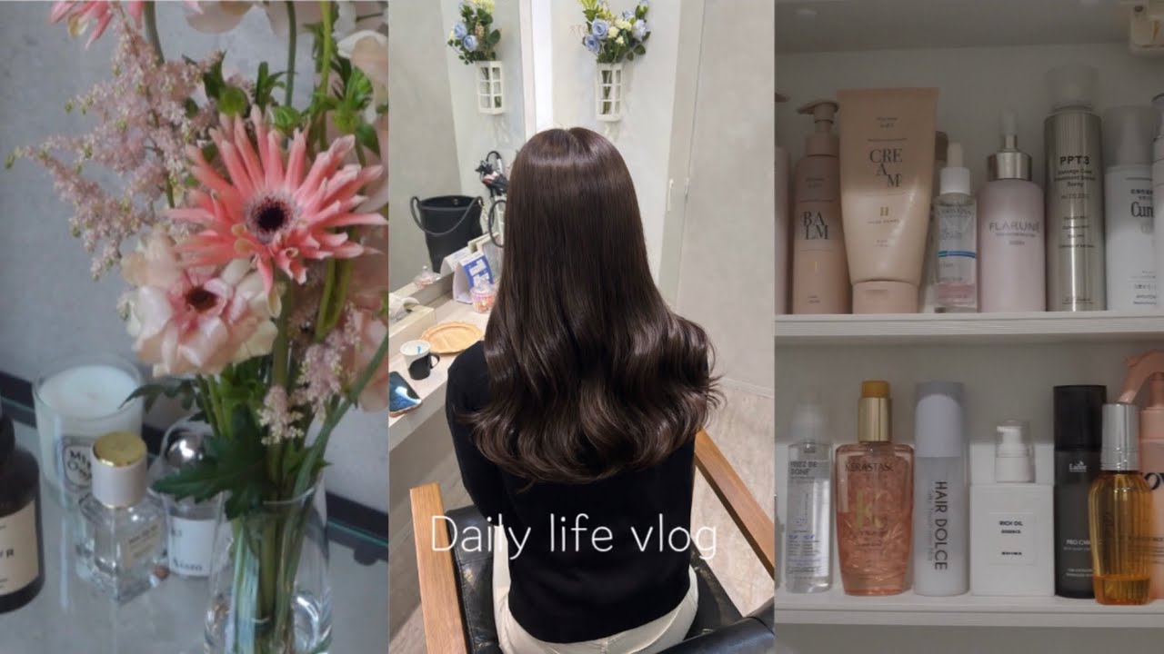vlog.美容day🌙ヘアケア紹介.0歳児ママの夜の過ごし方👩.自炊