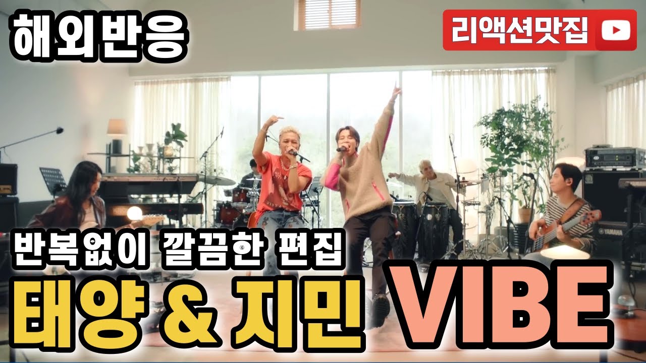 [반복없이깔끔한편집] 태양 x 지민 바이브 TAEYANG 'VIBE feat Jimin of BTS' LIVE CLIP 해외반응 리액션 모음