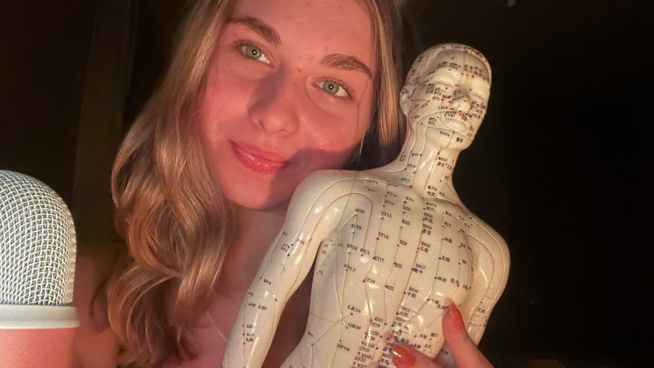 ✨ASMR✨ ~ acupuncture doll tapping + scratching!💅(TINGLY AF)🎧 ￼