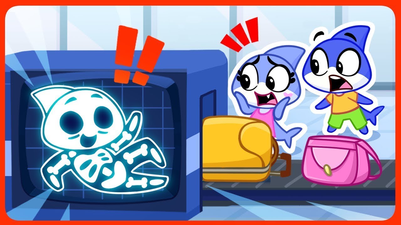¡Aventura de Rayos X! Baby Shark Perdido en el Aeropuerto ✈️ | Sharky y Sparky