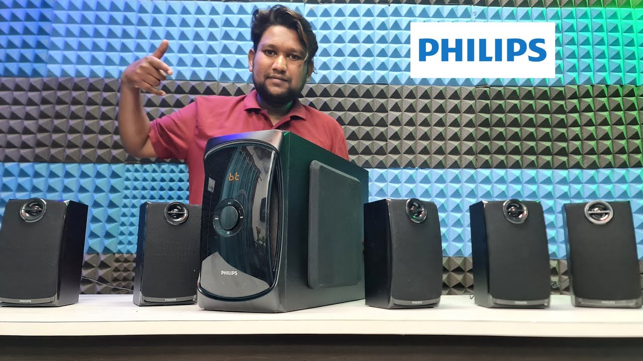 Philips TAV7587 5.1 HOME THEATRE DETAIL SOUND,BASS,OPTICAL TEST | 100w | BEST 5.1 HOME THEATER