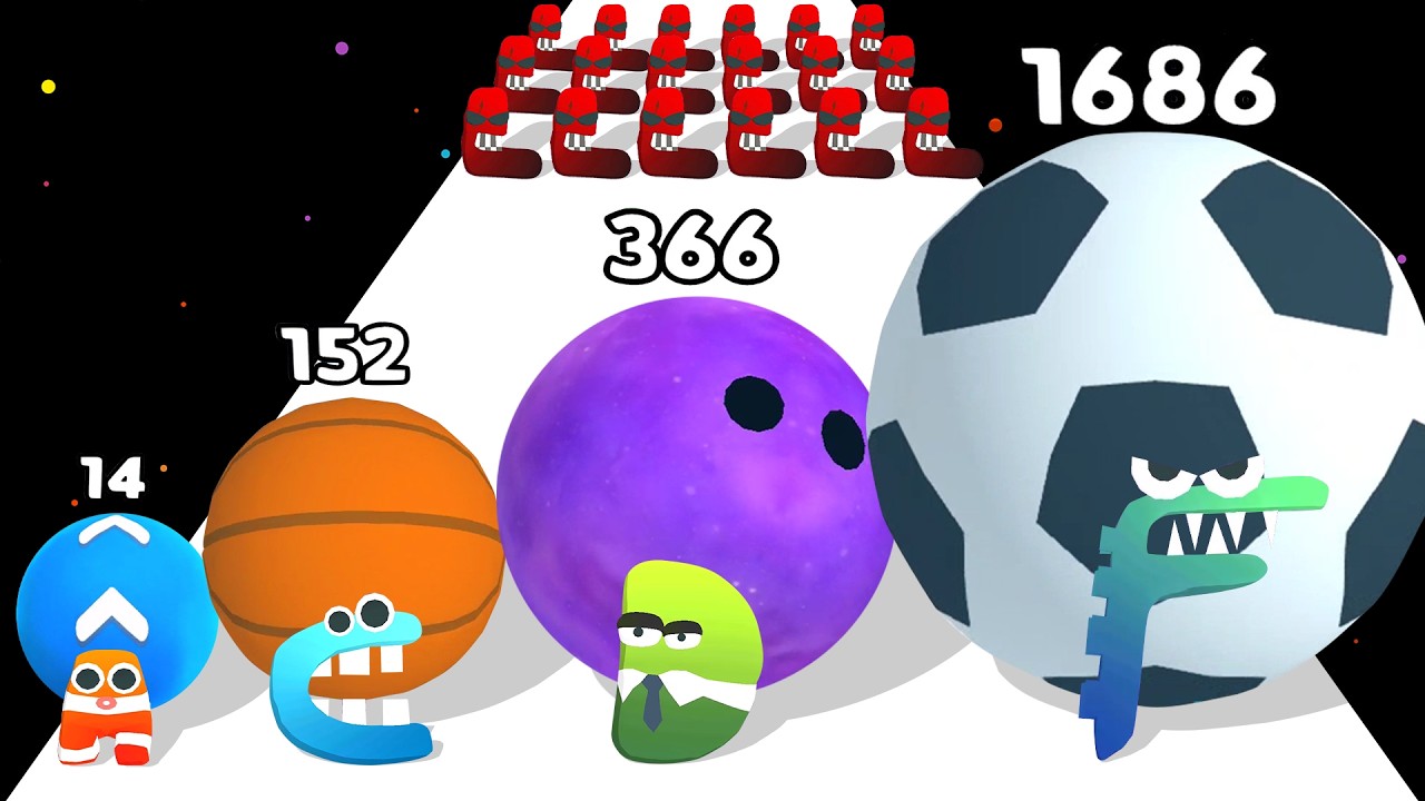 ALPHABET RUN ROLLING BALL - Level Up Balls + Alphabet Lore Run (abcdefghijklmnopqrstuvwxyz)