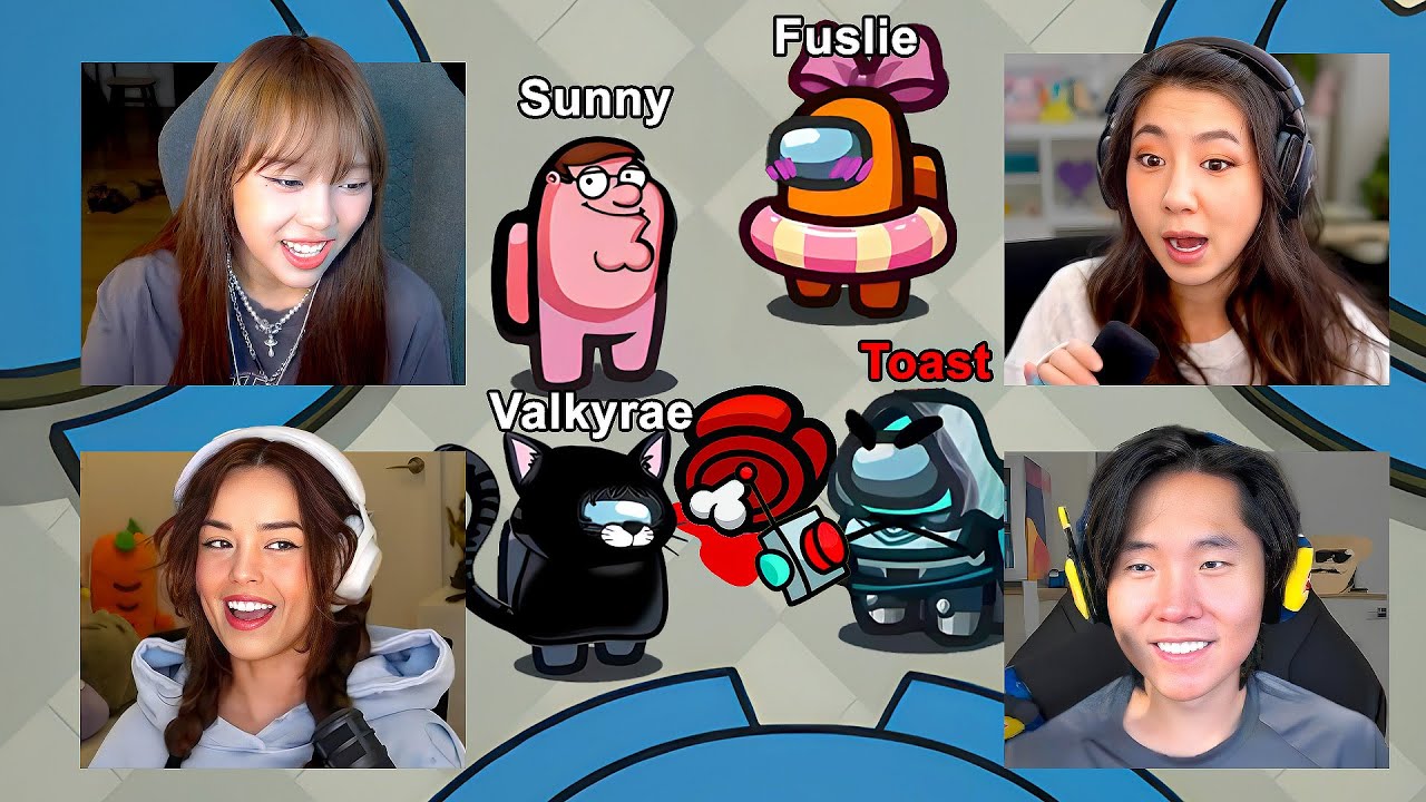 Я играл в Modded Among Us с Valkyrae, Toast и Fuslie