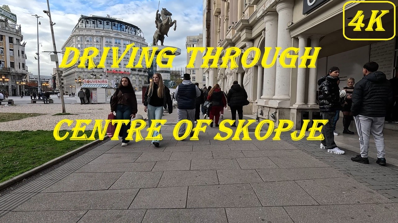 DRIVING THROUGH CENTER OF SKOPJE - MACEDONIA 2025 #4k #driving #skopje #macedonia #travel #explore