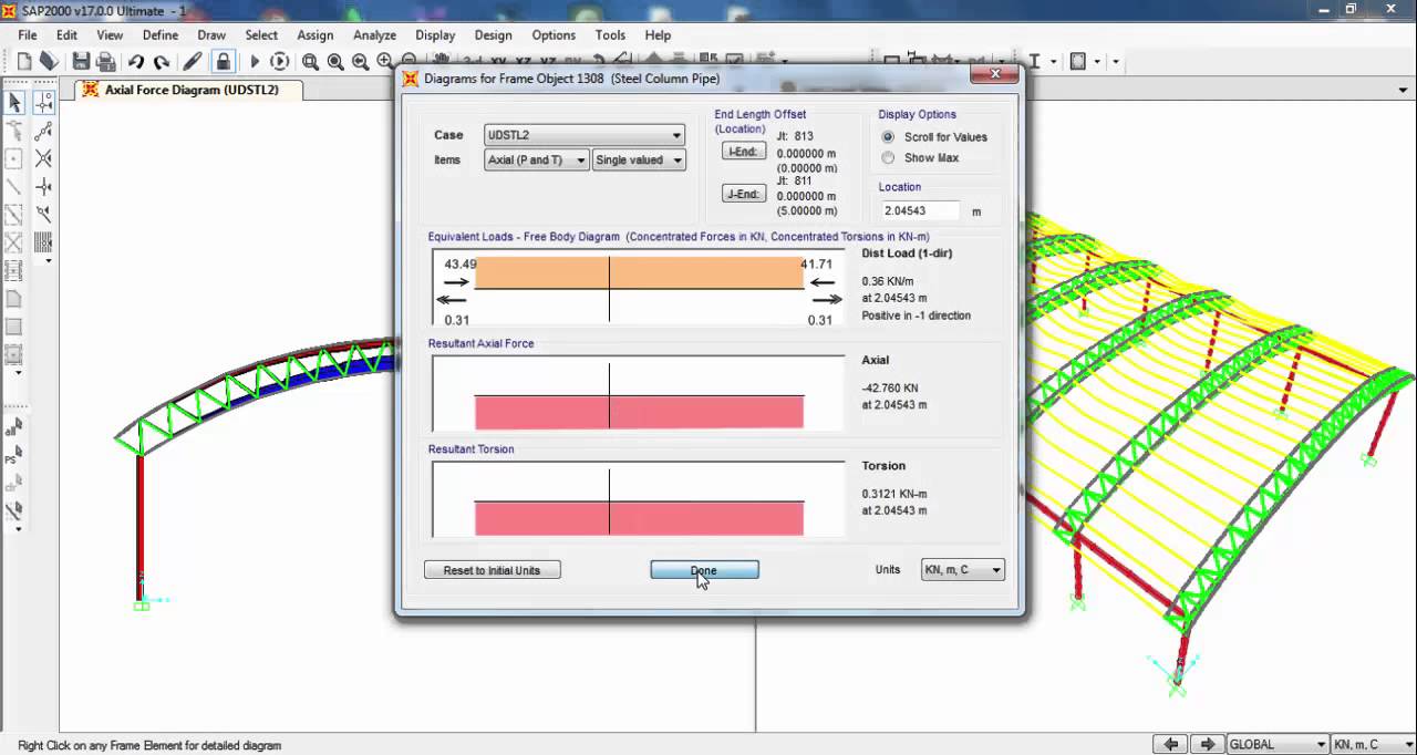 SAP2000-Modeling, Analysis and Design of Space Truss(Triangular Arch Truss) 02/02