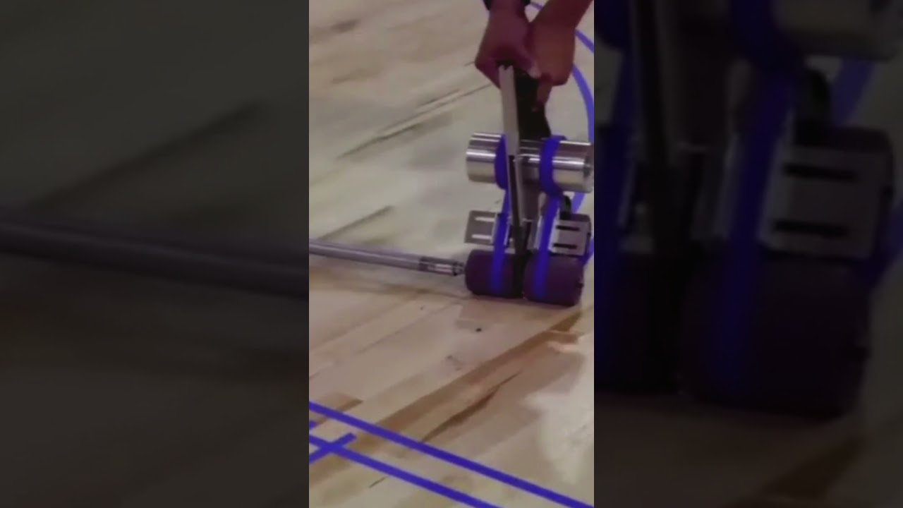 How lines are painted on a basketball court