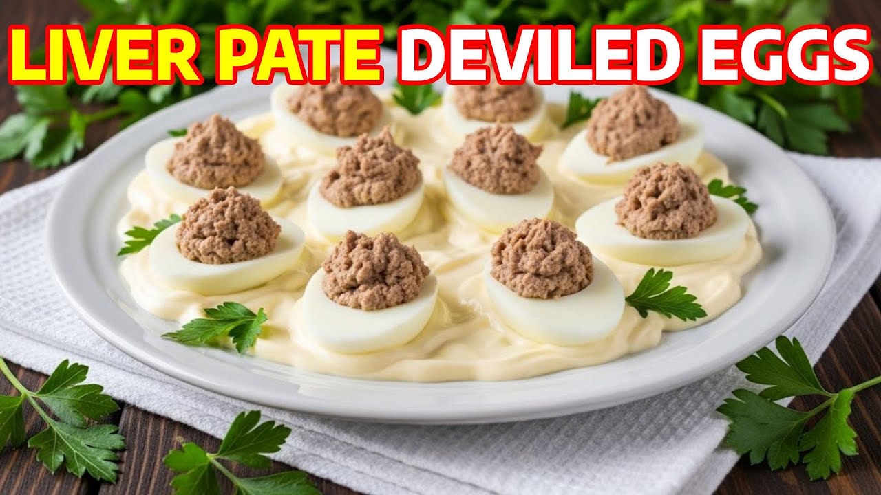 OLD-FASHIONED Romanian Deviled Eggs with Liver Pate and Mayonnaise