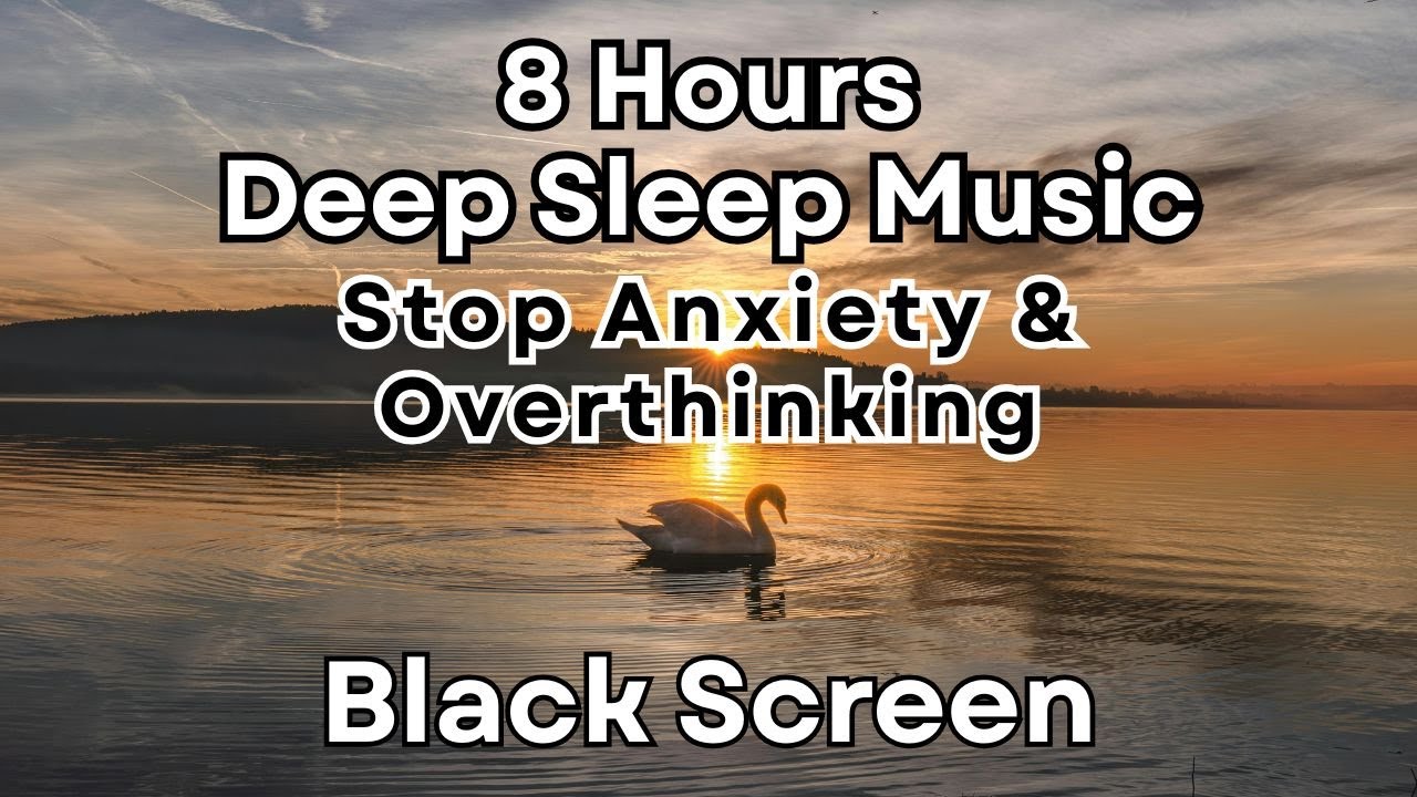 Gentle Rain & Soft Melodies | 8 Hours Pitch Black Screen | Deep Sleep & Dreamless Night