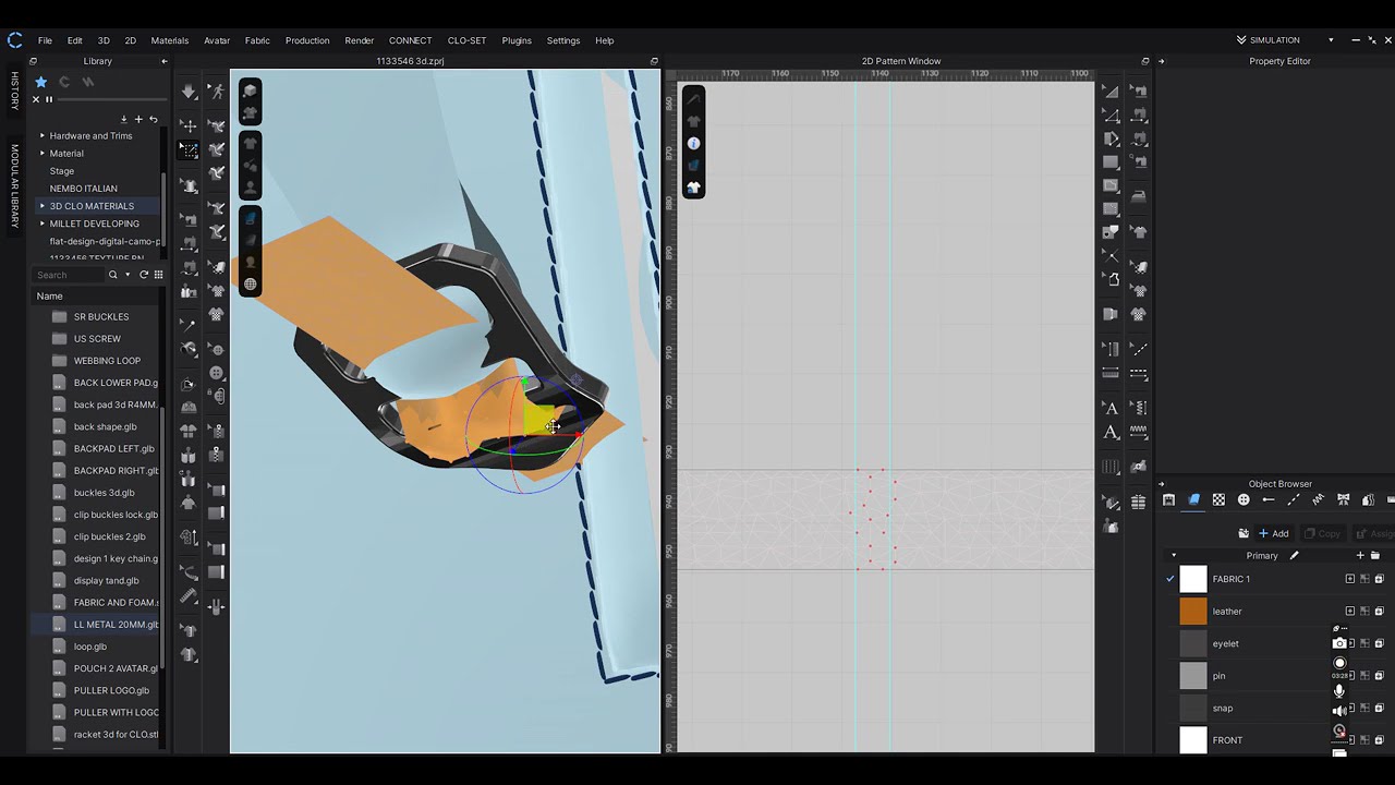 CLO 3D - HOW TO INSERT WEBBING AT LL