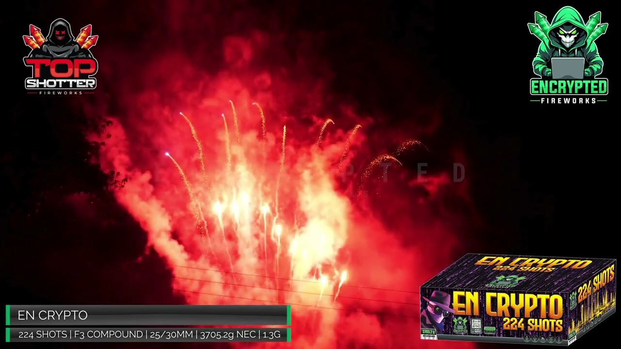 En Crypto 224 Shots 25&30MM F3 Compound | Encrypted Fireworks