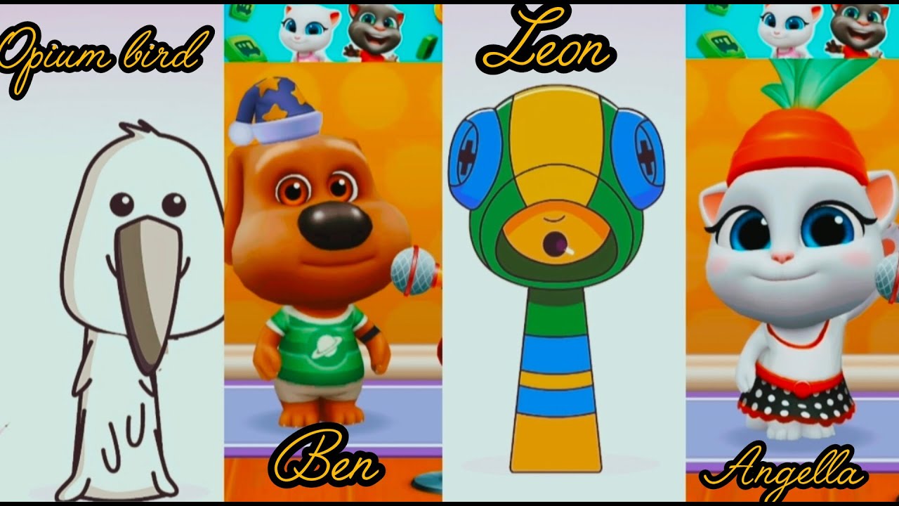 Opium Bird vs Ben vs Leon vs Angella 😱 | Epic Funny Battle Compilation#talkingben#angella