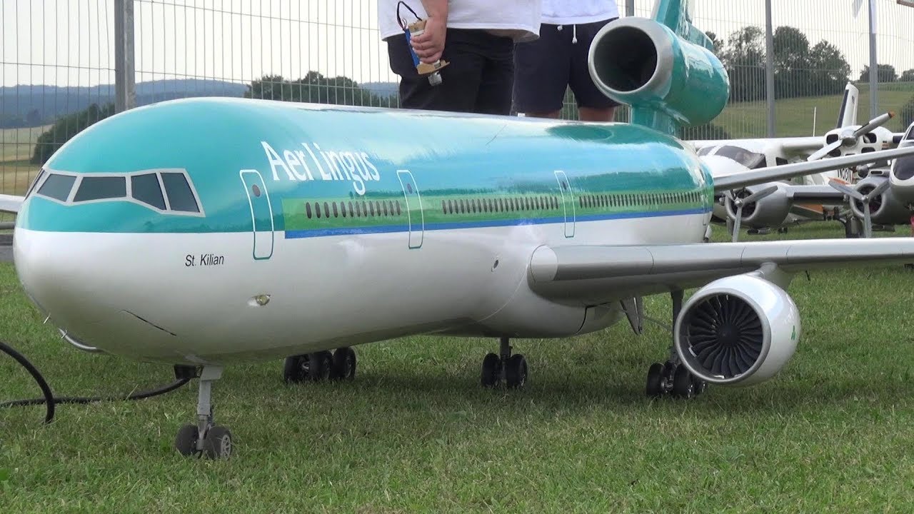AER LINGUS MD-11 HUGE RC TURBINE AIRLINER with Problems