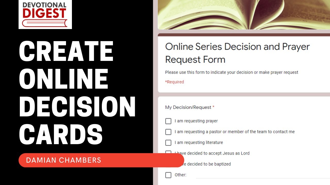 How to create Online Decision and Prayer Fellowship Cards using Google Form
