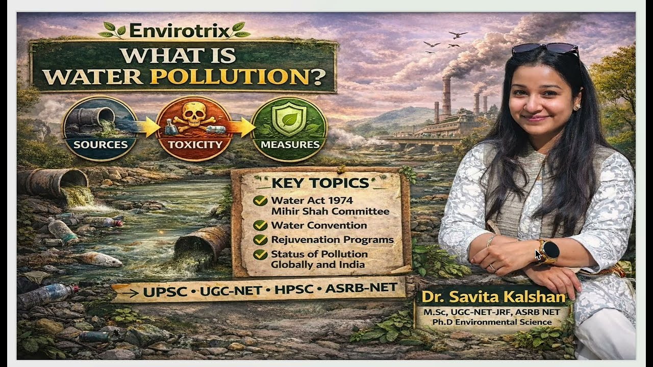 Water Pollution for UPSC & UGC NET | Water Act 1974, Mihir Shah Committee & Rejuvenation