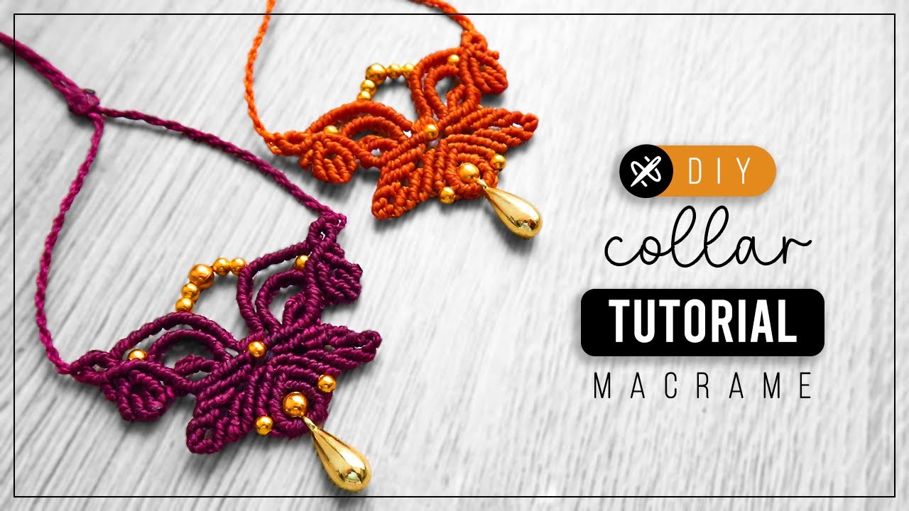 Collar Encanto 💫 Como hacer un collar con hojas de hilo | diy tutorial paso a paso ● necklace 304