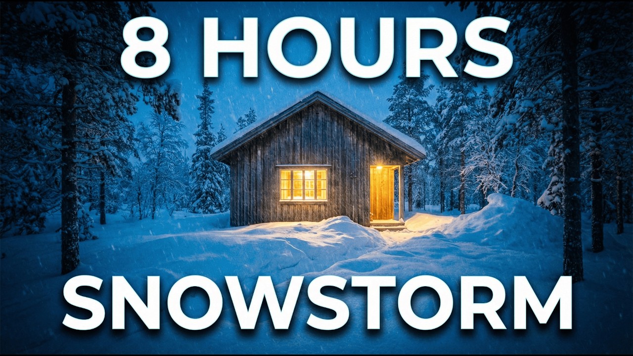 8 Hours Snowstorm Coding Ambience ❄ Arctic Blizzard Deep Focus (60 BPM Ambient)