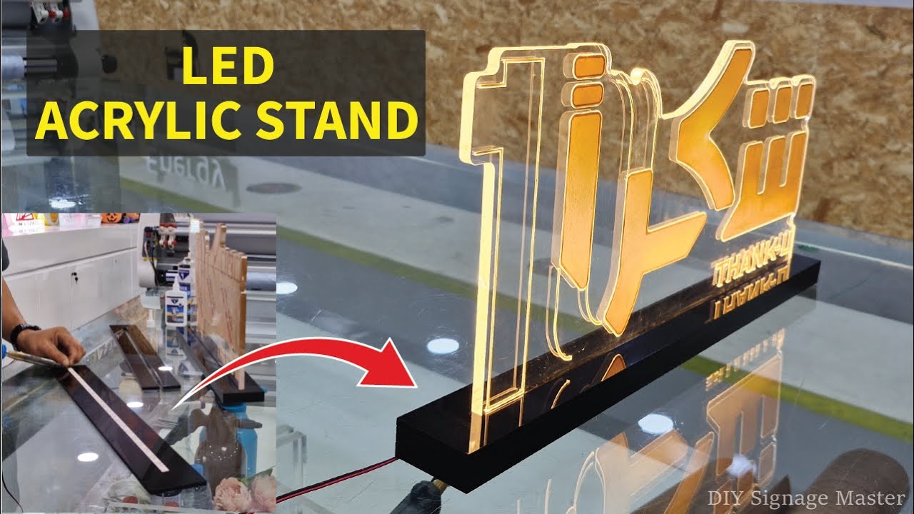How to Make LED Name Stand Sign | Full Acrylic Signage Process