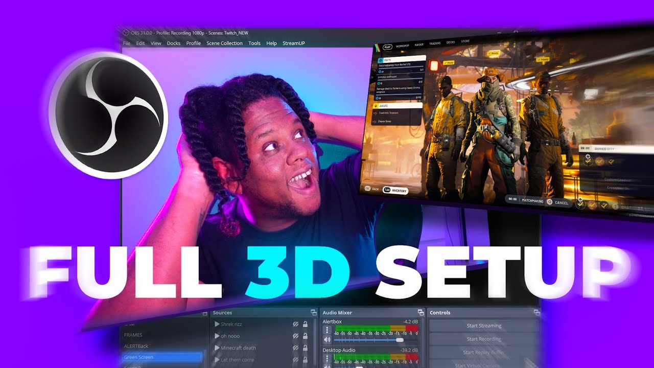 This OBS Studio FULL 3D Setup is SILLY