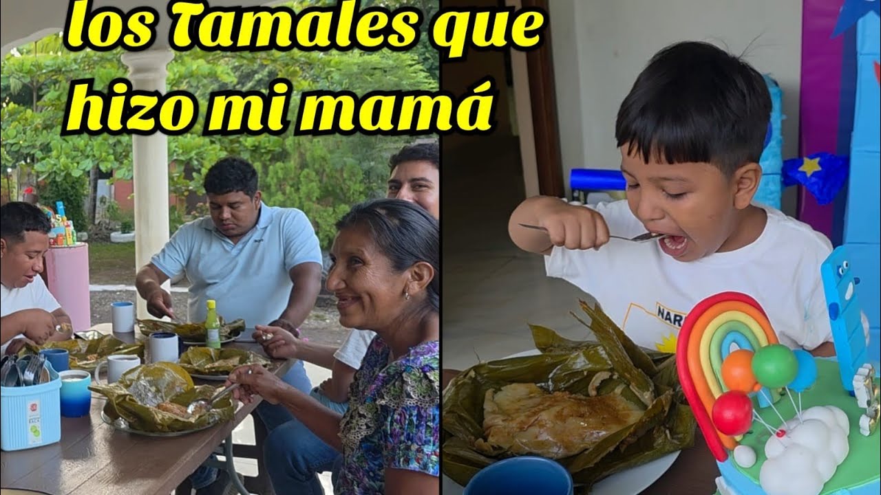 Jeremy Disfrutando de los Tamales que le Hizo su Abuelita 🥳