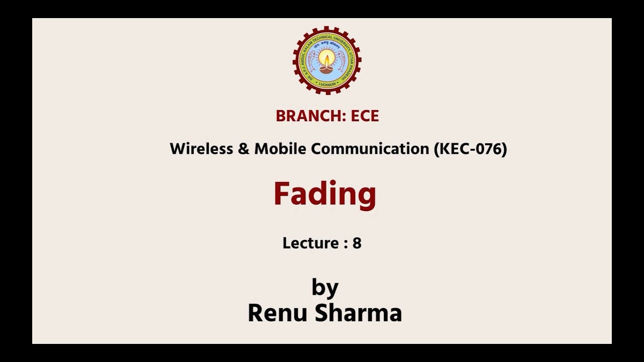Wireless & Mobile Communication | Fading | AKTU Digital Education